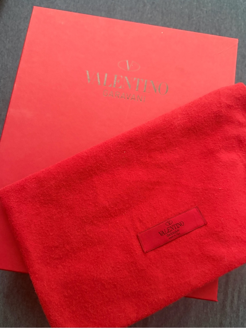 Valentino Garavani Red shoe box and bag (box only)